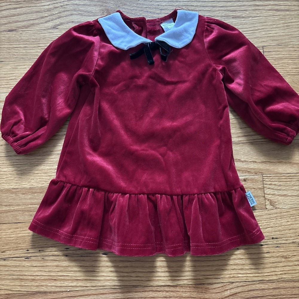 Badgley Mischka Dress Baby Girls Size 12-18 Months Velvet Touch
